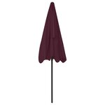 Vidaxl parasol de plage rouge bordeaux 200x125 cm