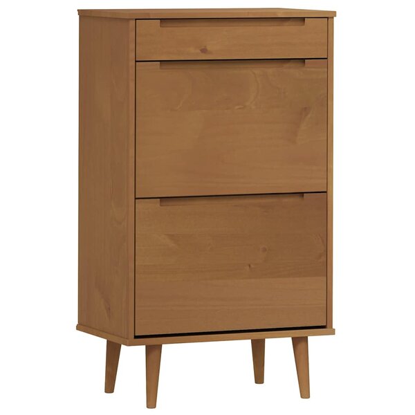 vidaXL Armoire à chaussures MOLDE Marron 59 5x35x103 cm Bois de pin