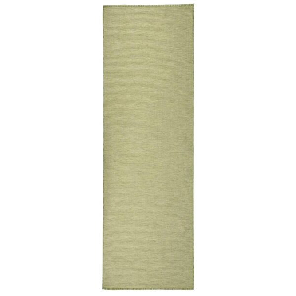 vidaXL Tapis à tissage plat d'extérieur 80x250 cm Vert