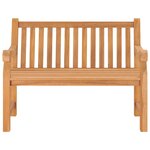 vidaXL Banc de jardin avec coussin 120 cm Bois de teck massif