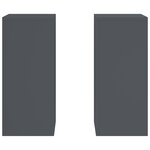 vidaXL Supports de Plantes Extérieurs Pilier 2 Pièces Anthracite 24x24x55 cm Acier