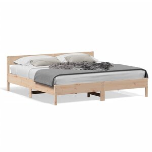 vidaXL Cadre de lit sans matelas 200x200 cm bois massif de pin