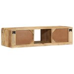 vidaXL Meuble TV mural 100x32x25 cm bois massif manguier brut