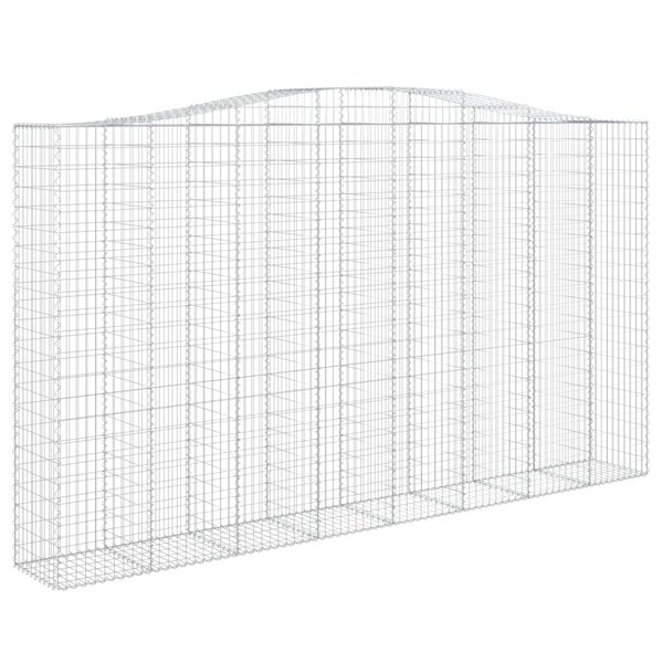 vidaXL Panier de gabions arqué 400x50x220/240 cm Fer galvanisé