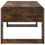 vidaXL Table basse Chêne fumé 110 x 50 x 41 cm Bois d'ingénierie