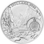 Pièce de monnaie en Argent 5 Dollars g 42 Millésime 2026 Ice Age SABER-TOOTHED TIGER