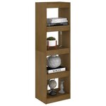 vidaXL Bibliothèque/Séparateur de pièce Marron miel 40x30x135 5 cm Pin