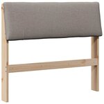 vidaXL Tête de lit capitonnée Taupe 90 cm Pin massif