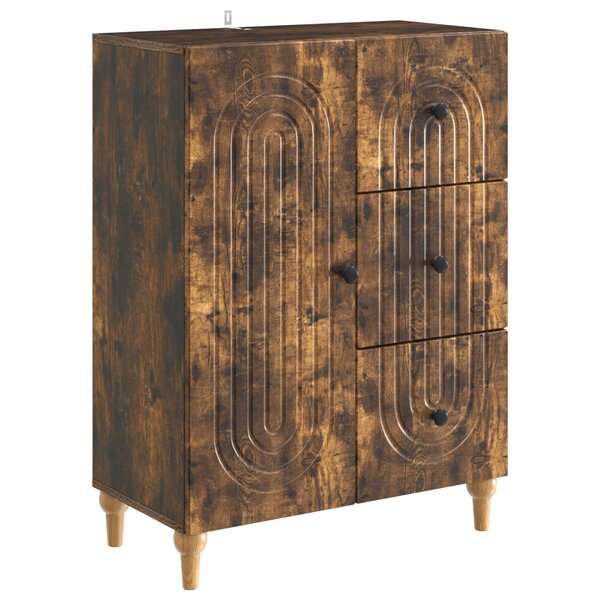 vidaXL Buffet Chêne fumé 66 x 34 5 x 90 cm Bois d'ingénierie