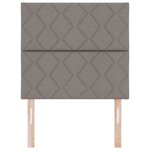 Tête de lit LED vidaXL design à blocs en diamant taupe 100 cm tissu