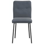 vidaXL Chaises à manger lot de 2 Gris foncé Velours