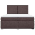 vidaXL Sommier à lattes de lit avec matelas Marron foncé 200x200 cm
