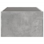 vidaXL Table basse avec LED infini gris béton 90x50x30 cm