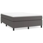 vidaXL Cadre de lit sans matelas gris 140x190 cm similicuir