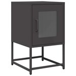 vidaXL Table de chevet noir 36x39x60 5 cm acier laminé à froid