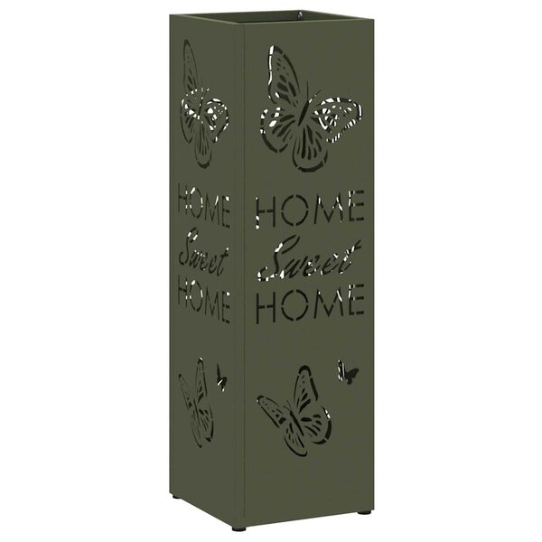 vidaXL Porte-parapluie Olive 15 5 x 15 5 x 49 cm Métal