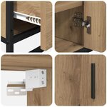 vidaXL Ensemble de mobilier de salle de bain 3 Pièces Chêne artisanal