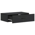 vidaXL Table d'appoint murale 59 x 34 5 x 17 cm Bois d'ingénierie Noir