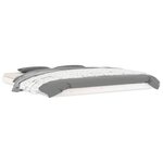 vidaXL Cadre de lit blanc 180x200 cm Super King bois de pin massif