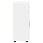 vidaXL Buffet avec étagère Blanc 88 5 x 30 5 x 73 cm Bois d'ingénierie