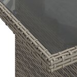 vidaXL Salon de jardin 11 Pièces avec coussins gris résine tressée