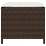 vidaXL Tabourets de jardin avec coussins 4Pièces marron 40x40x35 cm rotin