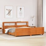 vidaXL Cadre de lit sans matelas cire marron 180x200cm bois pin massif
