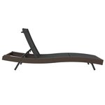 vidaXL Chaise longue 70 x 197 x 82 cm Rattan synthétique  métal