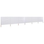 vidaXL Paravent 6 panneaux Tissu 800 x 160 cm Blanc sable