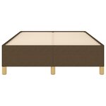 vidaXL Cadre de lit marron foncé 120x190 cm tissu