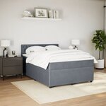 vidaXL Sommier à lattes de lit et matelas Gris foncé 140x200cm Velours