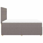vidaXL Sommier à lattes de lit avec matelas Taupe 160x200 cm Tissu