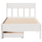 vidaXL Cadre de lit sans matelas blanc 90x190 cm bois de pin massif