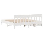 vidaXL Cadre de lit sans matelas blanc 200x200 cm bois massif de pin