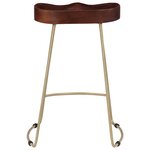 vidaXL Tabourets de bar Gavin lot de 2 bois de manguier massif