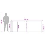 vidaXL Store latéral rétractable Anthracite 500 x 100 cm Polyester