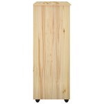 vidaXL Cabinet roulant Marron 53 x 39 x 103 cm Bois de Pin Massif