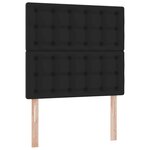 VidaXL Lit ottoman avec matelas noir 90x200 cm similicuir