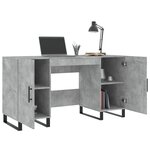vidaXL Bureau gris béton 140x50x75 cm bois d'ingénierie