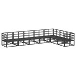 vidaXL Ensemble de canapé de jardin 7 Pièces Noir 70 x 70 x 32 cm