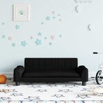 vidaXL Canapé pour enfants noir 90x53x30 cm tissu