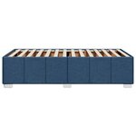 vidaXL Cadre de lit sans matelas bleu 100x200 cm tissu
