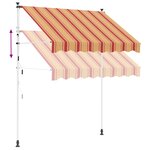 vidaXL Auvent rétractable manuel Multicolore 200 x 115 x 300 cm