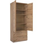 Armoire IMAGE 7 - chêne - 2 portes + 2 tiroirs - 80 x 191 x 40 cm