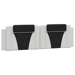vidaXL Cadre de lit avec LED sans matelas blanc et noir 180x200 cm