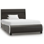 vidaXL Cadre de lit avec LED Anthracite Similicuir 90x200 cm
