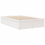 vidaXL Cadre de lit sans matelas blanc 120x190 cm bois de pin massif
