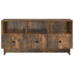 vidaXL Meuble TV Chêne fumé 102 x 34 5 x 50 cm Bois d'ingénierie