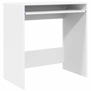 vidaXL Bureau avec étagère Blanc 77 5 x 43 x 79 cm Bois d'ingénierie