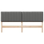 vidaXL Tête de lit capitonnée Marron et gris clair 200 cm Pin massif